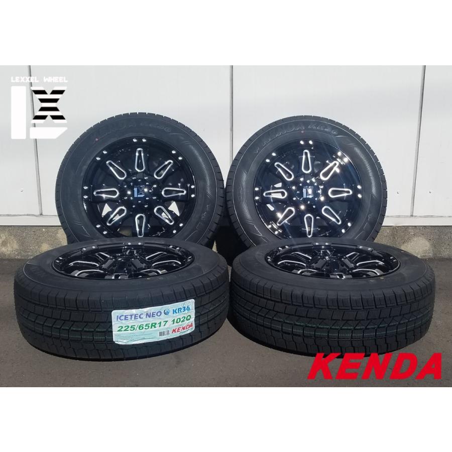 スタッドレス デリカD5 エクストレイル エクリプスクロス CHR CX5 ジューク KENDA KR36 225/65R17 新品タイヤホイールセット 17インチ １台分
