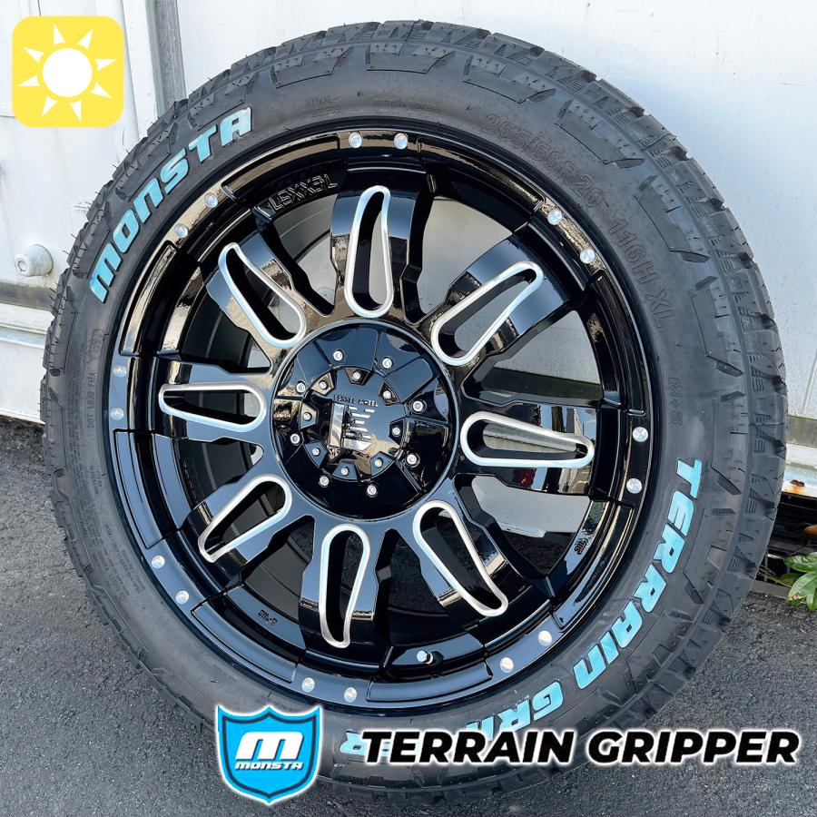 背面5本セット JL JKラングラー 20インチ タイヤホイール MONSTA TIRE 