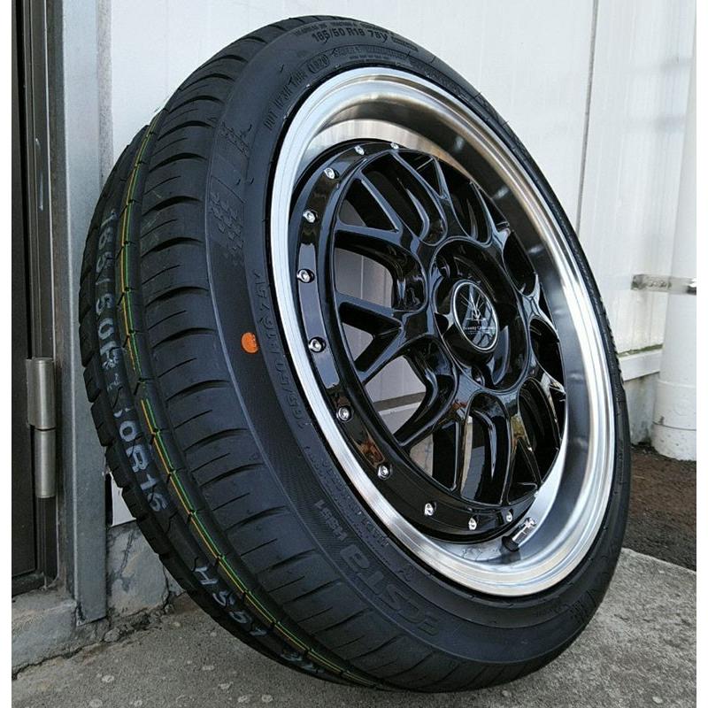軽自動車用アルミ　タイヤ　165-45-16 エクスタ 165/45R16 軽自動車用タイヤホイールセット 16インチ