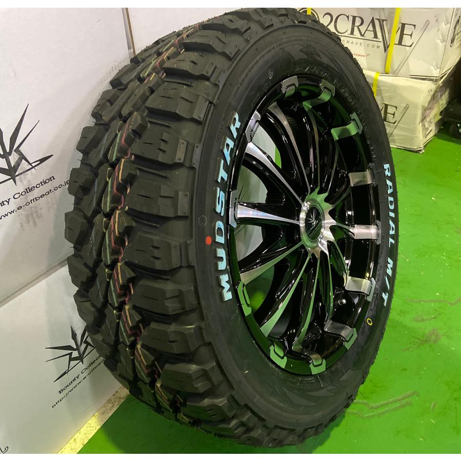 コ*！様 ハイエース/キャラバン　 215/60R17 マッドタイヤ付4本セット ハイエース ハイエース専用 MUDSTAR ラジアルMT 215/60R17 ホワイト
