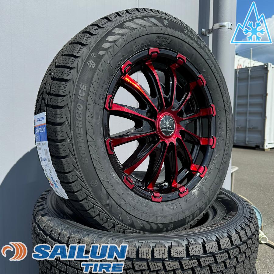 即納 スタッドレス 215/65r16 タイヤホイールセット 16インチ ハイエース 200系 レジアスエース SAILUN ...