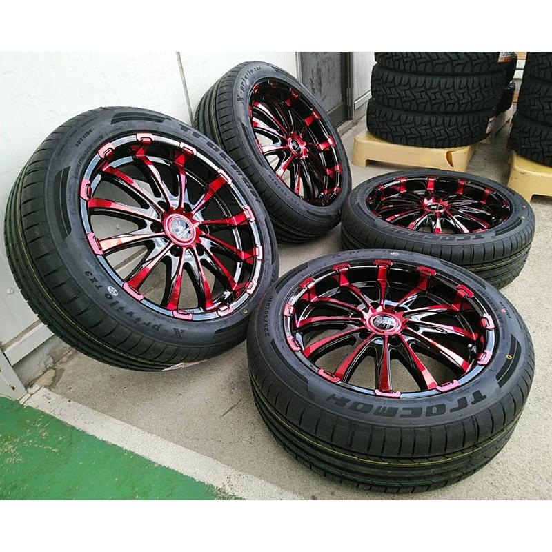 200系ハイエース レジアスエース タイヤホイール 18インチ BD12 レッド
