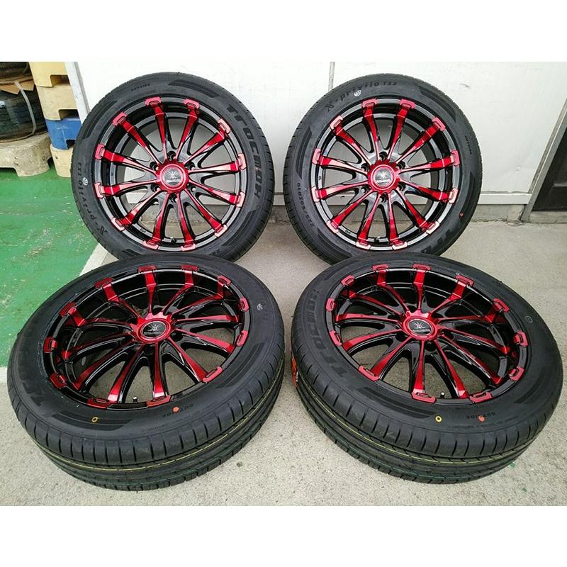200系ハイエース レジアスエース タイヤホイール 18インチ BD12 レッド