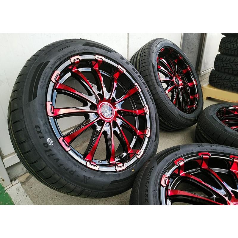 レジアスエースホイールタイヤ 200系ハイエース レジアスエース タイヤホイール 18インチ BD12 レッド