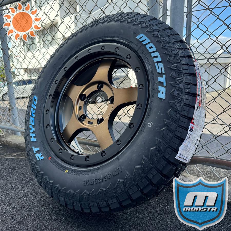 ジムニー用⭐️RT⭐️185/85R16⭐️新品タイヤ新品ホイール⭐️ブロンズ 185/85R16 ジムニー JB64 JB23 JA11 JA22 新品 16インチ 5穴