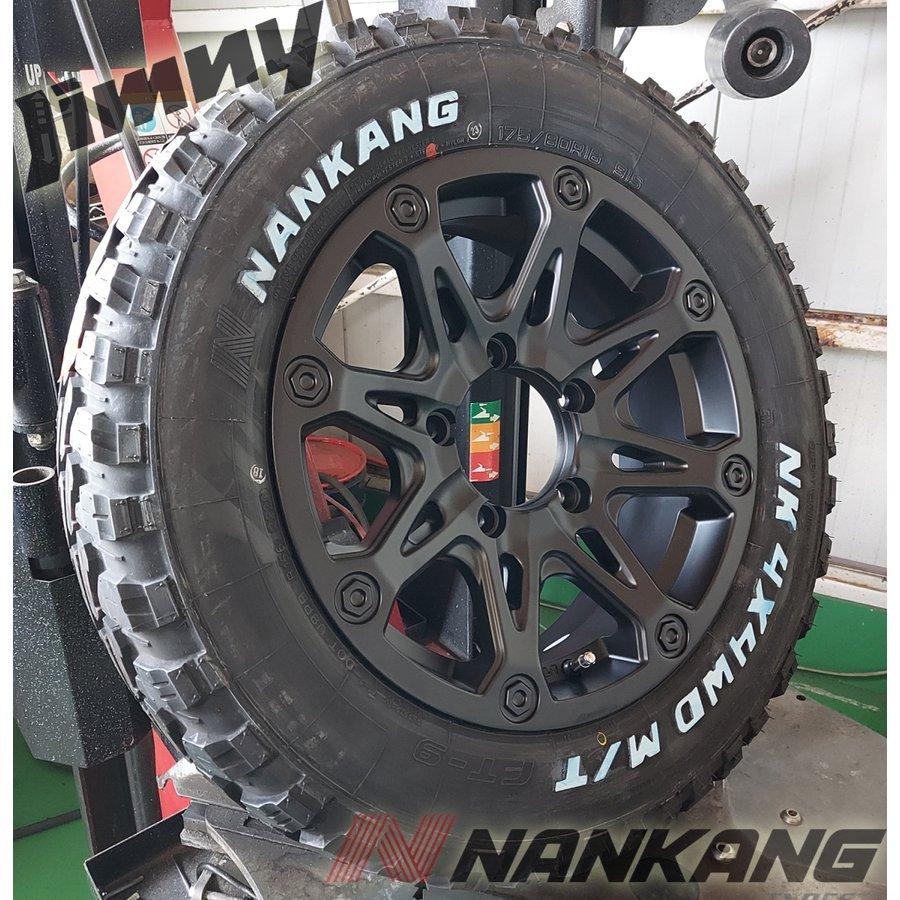 値下げ★175/80R16★マッドタイヤ　MTタイヤ　ナンカン　ホワイトレター　4本　2019年　バリ山 パンク無し　ジムニーなど 倉庫保管　NANKANG 91S ジムニー JB23 JB64 JA11 JA12 JA22 タイヤホイール 16インチ ナンカン
