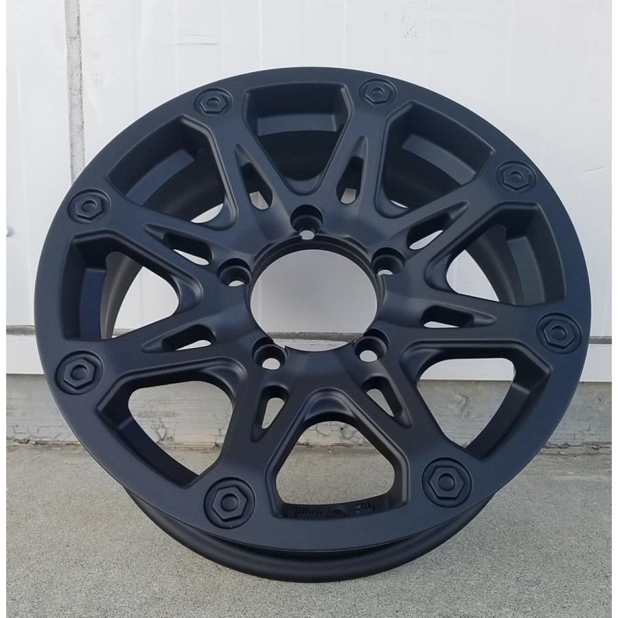 5月入荷 Jimny ジムニー 新品 アルミホイール ４本 BDX08 16インチ マットブラック 16×5.5 +20 139.7-5H キャップレス仕様｜wat｜11