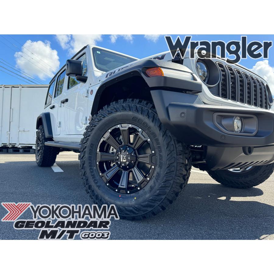 YOKOHAMA／ジオランダーMT／ブラックライノ／タイヤホイールセット 4本セット Black Rhino CALICO 17x8.5J 5/114.3 +34 MBK YOKOHAMA