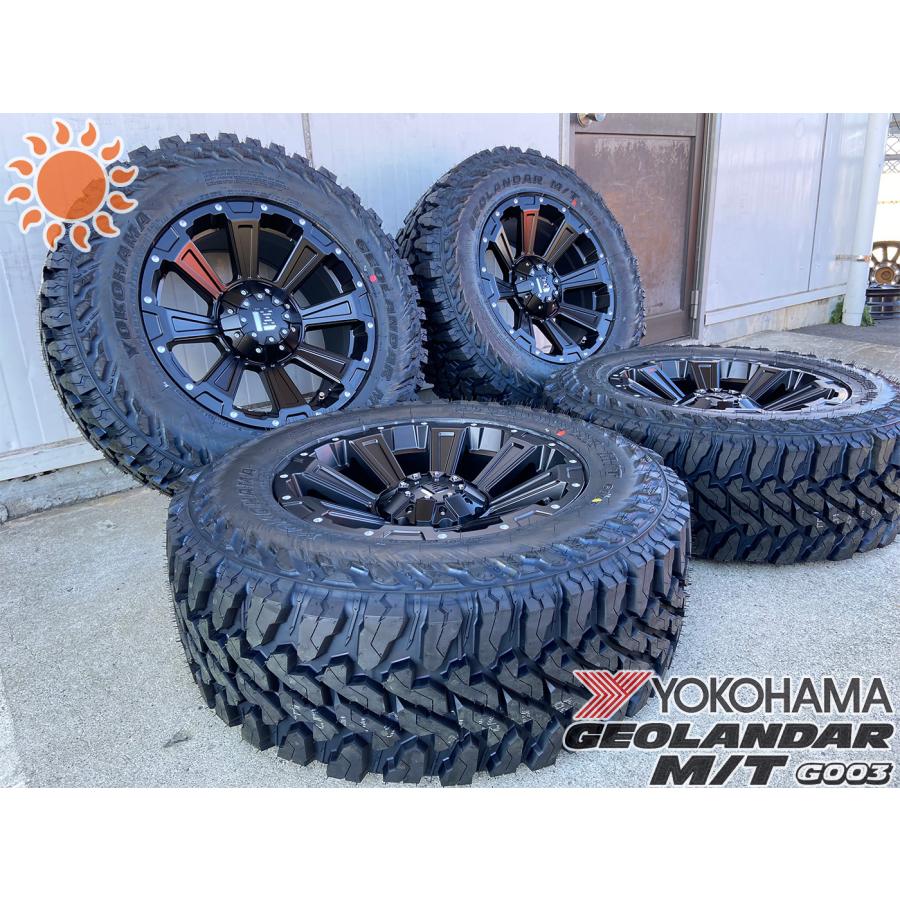 ランクル300(GX,AX,VX,ZX,GRスポーツ) 17インチ タイヤホイールセット 4本セット 1台分 YOKOHAMA GEOLANDAR G003 MT 265/70R17 LEXXEL DeathRock｜wat｜03