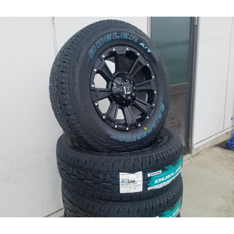 BS DUELER A/T 001 215/70R16 夏タイヤ【YFC ABATIS アバティス 社外ホイール 16インチ 6.5J5HPCD114.3+48】RAV4 パジェロイオ等 (VTY850) DUELER デリカD5 エクストレイル CHR クロスロード RAV4 CX5 16インチ