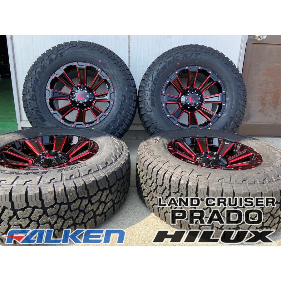 LEXXEL DeathRock offroad style ハイラックス,プラド,サーフ,FJクルーザー,H3 17インチ ファルケン WILDPEAK AT 265/70R17 285/70R17｜wat｜02