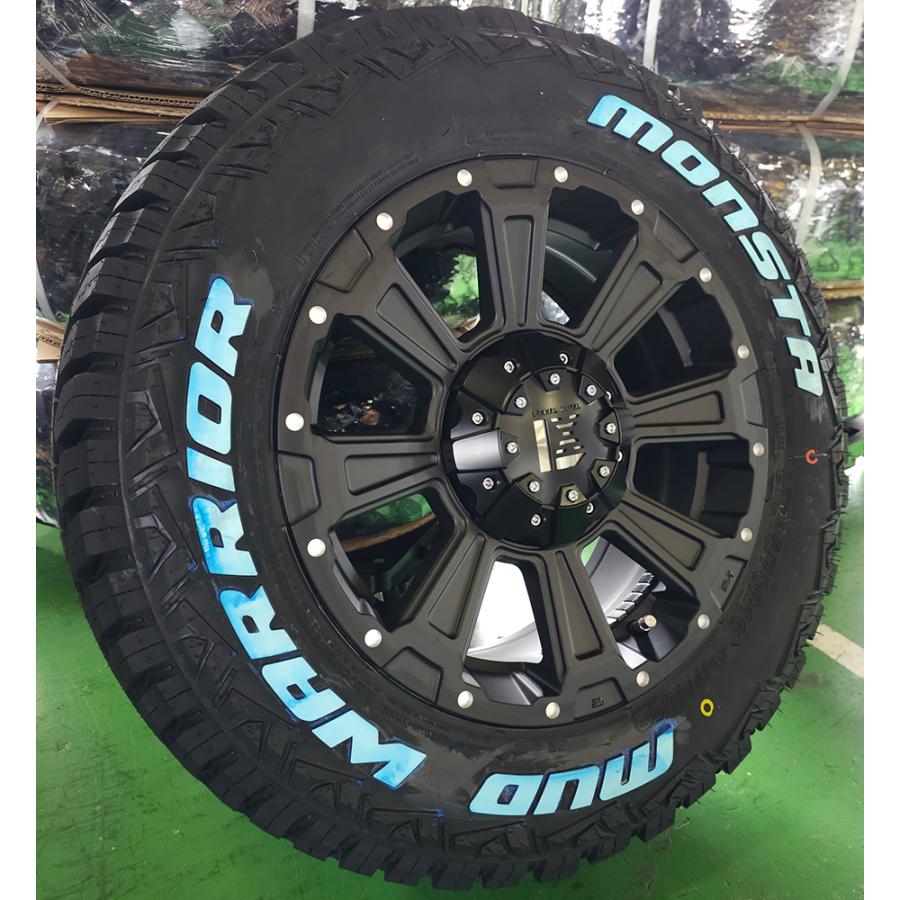 レジアスエース ハイエース200系  新品タイヤホイール 16インチ DeathRock デスロック MONSTA モンスタ マッド ウォーリアー 215/70R16｜wat｜10