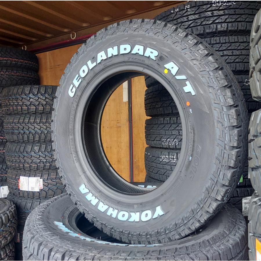 車検対応 デモカー装着品 美品 タイヤホイール セット  16インチ ヨコハマ ジオランダー AT 215/65R16 ホワイトレター｜wat｜05