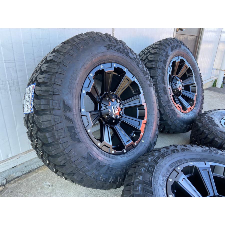 プラド ハイラックス サーフ FJクルーザー ファルケン タイヤホイールセット WILDPEAK MT01 265/70R17 新品4本セット 17インチ DeathRock｜wat｜07