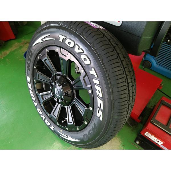 車検対応 ハイエース専用 タイヤホイールセット 16インチ TOYO H30 215/65R16 ホワイトレター 4本セット LEXXEL DeathRock サマータイヤ ハイエース200系｜wat｜12