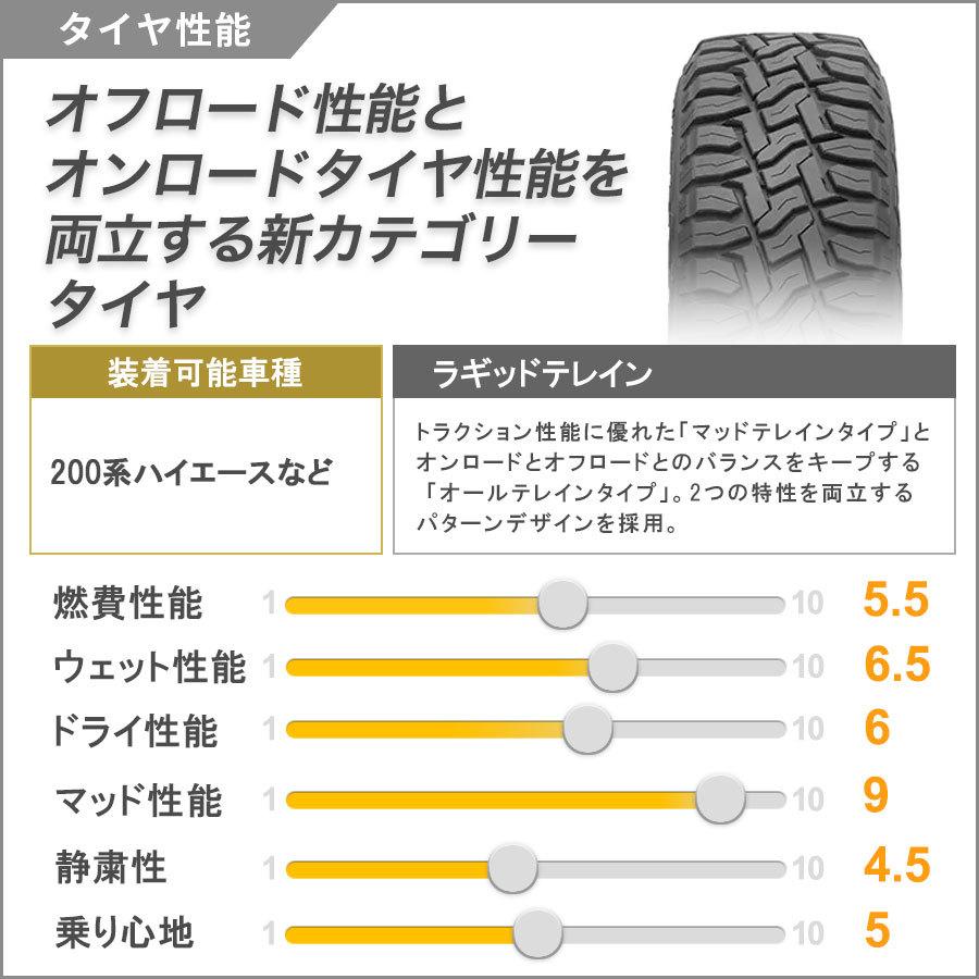 LEXXEL DeathRock ハイエース200系 タイヤホイールセット  16インチ TOYO オープンカントリー RT 215/65R16 ホワイトレター 車検対応 HIACE  4本セット｜wat｜09