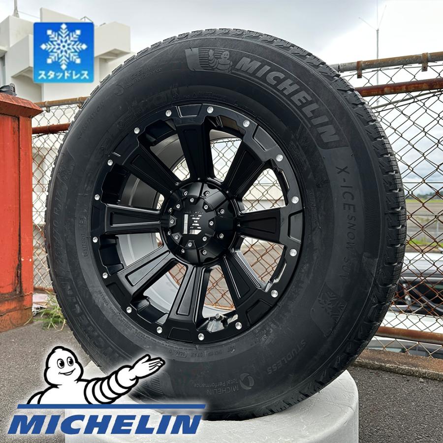 ミシュラン X-ICE  17インチスタッドレスタイヤ　アルミホイール組 X-ICE XI3 JL JK ラングラー スタッドレスタイヤ ホイールセット 17