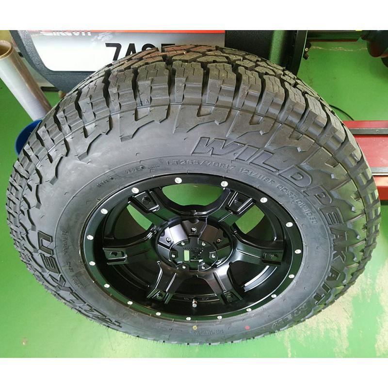 サーフ FJクルーザー プラド ハイラックス タイヤホイール 17インチ OutLaw ファルケン ワイルドピーク A/T3W 265/65R17 265/70R17 新品4本セット｜wat｜02