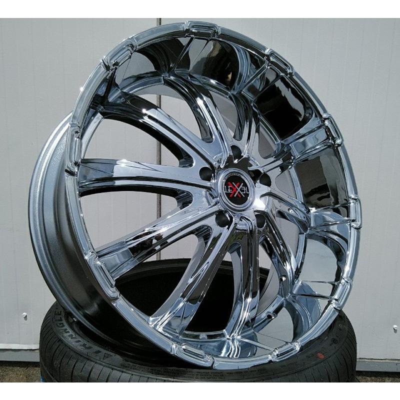 24インチ タイヤホイールセット LEXXEL FURY メッキ 特選タイヤ 295