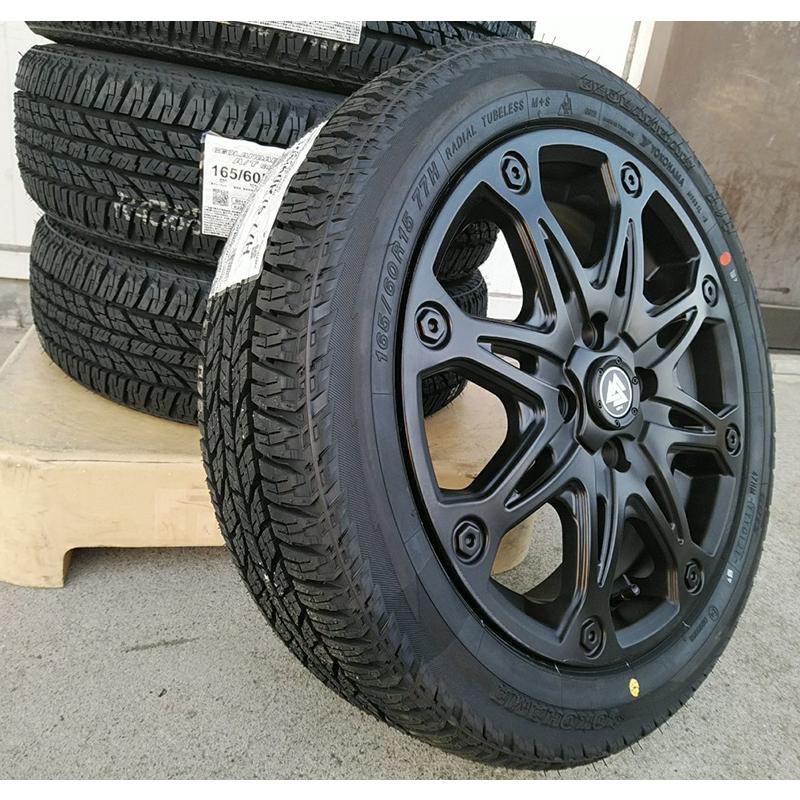 ハイゼット 軽トラ タイヤホイール マットブラック 15インチ MUD-X ヨコハマ ジオランダー AT 165/60R15 新品 4本セット  :G015AT-MUDX-1:Wheel-And-Tyre-SHOP WAT - 通販 - Yahoo!ショッピング