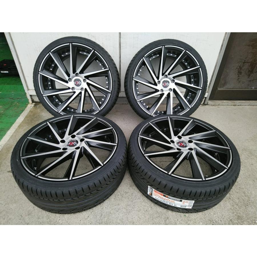 20インチ ブラックホイール ハンコックタイヤセット ハンコック（HANKOOK） アルファード ヴェルファイア フーガ