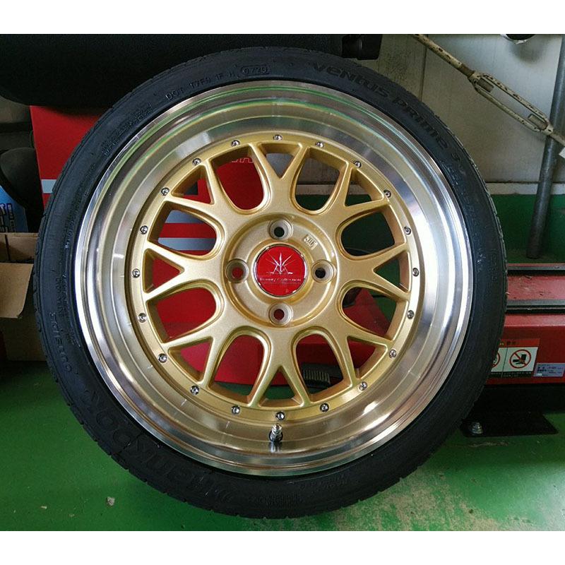 BLACKBIRDメッキ‼️軽四用16インチHankookタイヤ付4本Set‼️ ZACK SPORT-FT 14x4.5J 4/100 +45 シャドーガンメタ HANKOOK