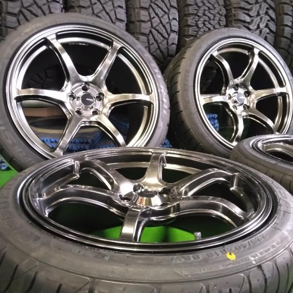 18インチ8.5J/9.5Jメッキdishホイール4タイヤセット 86 BRZ 要車高調 18インチ 新品 タイヤホイール 8.5J/9.5J Acht6 225