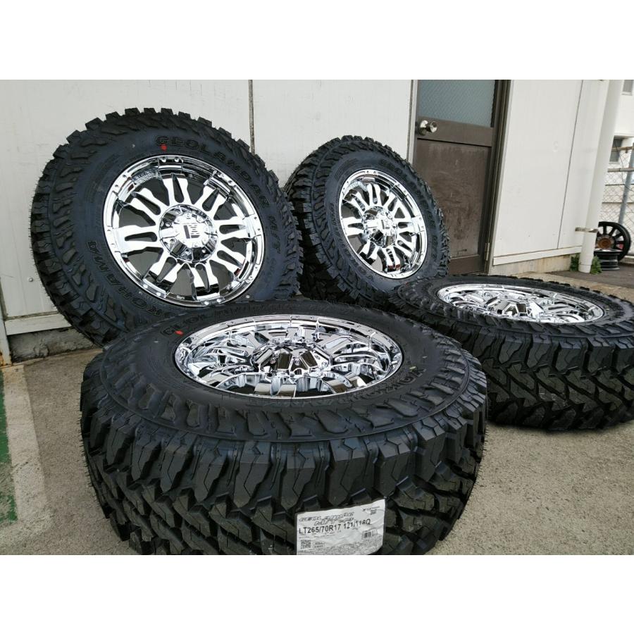 YOKOHAMA GEOLANDAR M/T+ 285/70R17 121/118Q 8PR 17インチ 夏タイヤ 4本 FJクルーザー ラングラー等　(MTO122)クレジットカード QRコード決済可能 GEOLANDAR JK JL ラングラー ヨコハマ ジオランダー MT 265/70R17 285