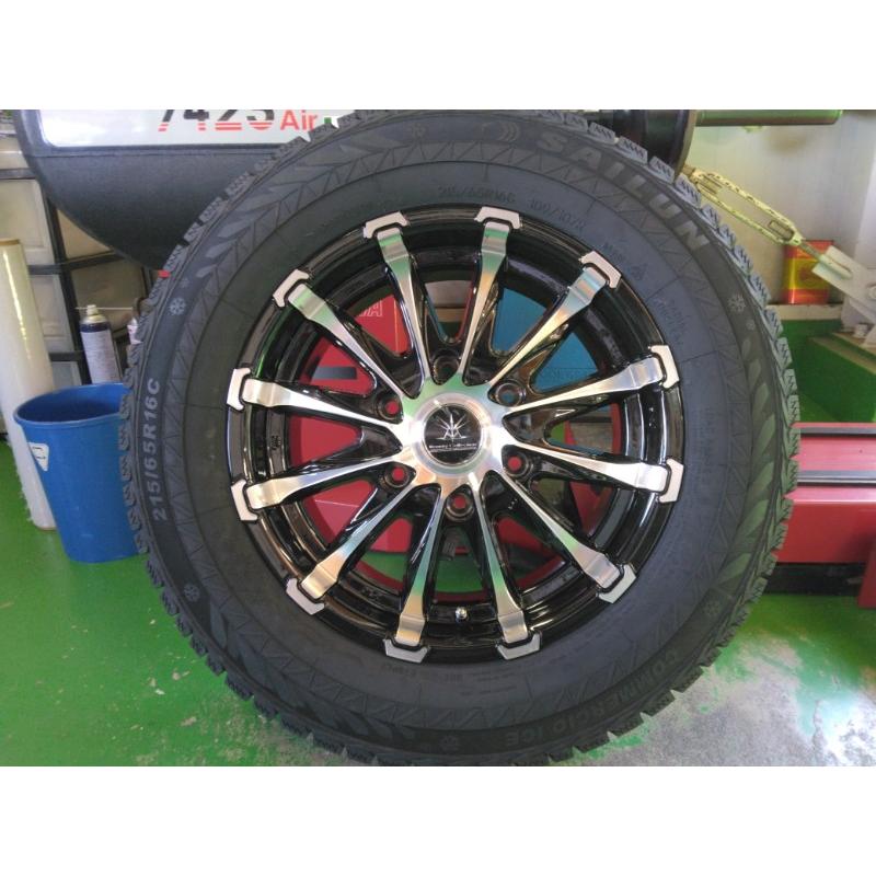 即納 スタッドレスタイヤ 2024年製 新品 200系 ハイエース タイヤホイールセット 車検対応 SAILUN COMMERCIO ICE 215/65R16 16インチ BD12 | ハイエース | 01