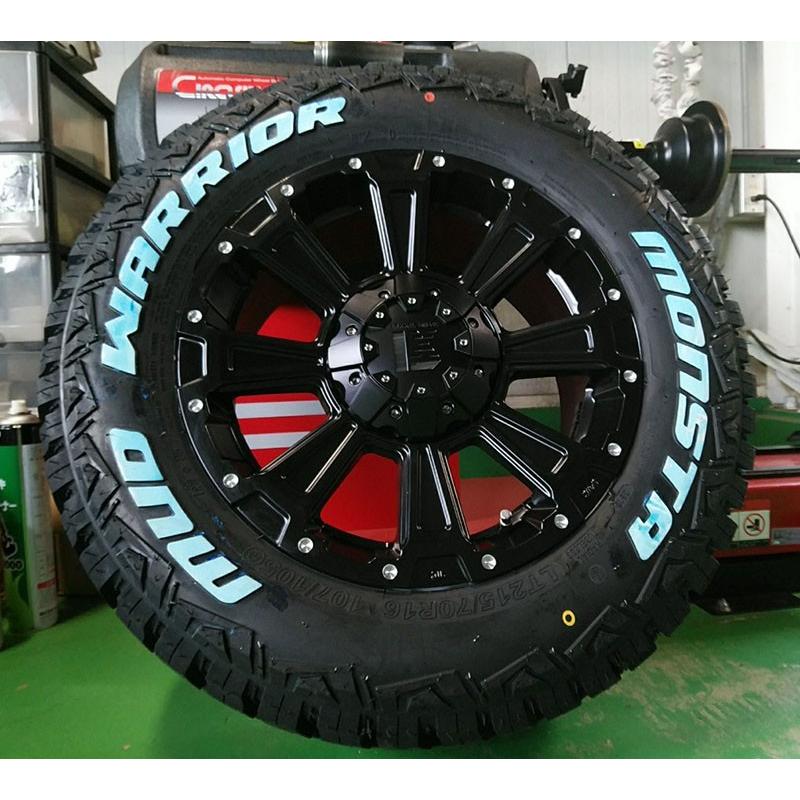 新品 デリカD5 デリカ D5 16インチ タイヤホイール セット 4本  MONSTA モンスタ マッド 215/70R16 ホワイトレター DeathRock デスロック｜wat｜05