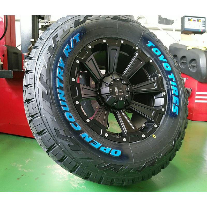 プラド ランドクルーザープラド サーフ ハイラックス タイヤホイール 4本セット 265/65R17 トーヨータイヤ オープンカントリー RT 17インチ LEXXEL DeathRock_3