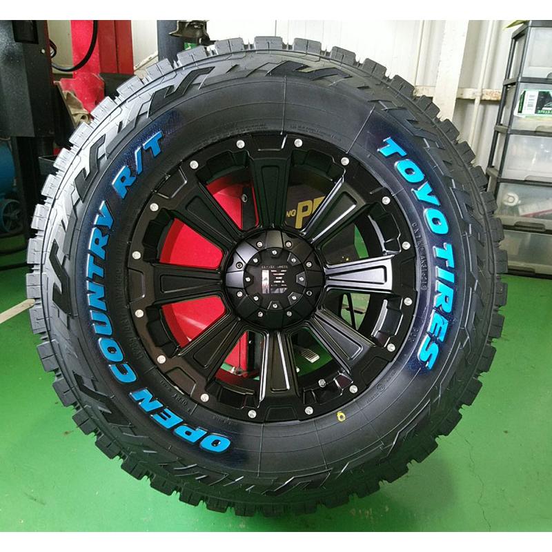 プラド ランドクルーザープラド サーフ ハイラックス タイヤホイール 4本セット 265/65R17 トーヨータイヤ オープンカントリー RT 17インチ LEXXEL DeathRock_6