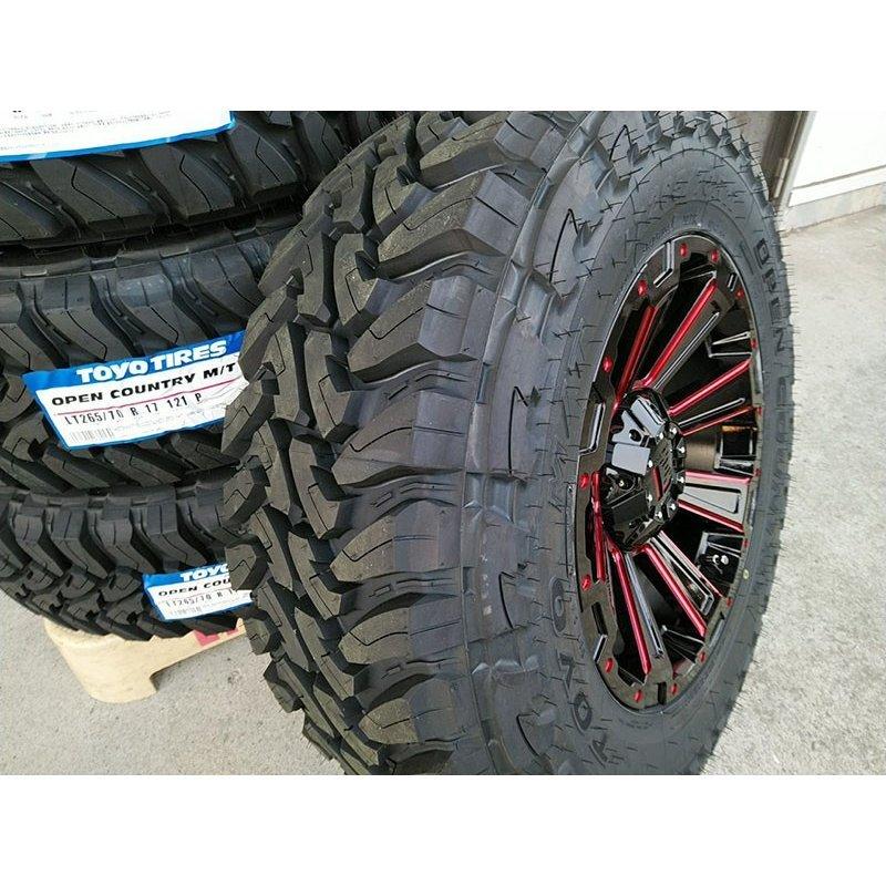 新品 プラド FJ ハイラックス サーフ タイヤ ホイール セット トーヨー オープンカントリー MT 265/65R17 265/70R17 17インチ LEXXEL DeathRock｜wat｜05