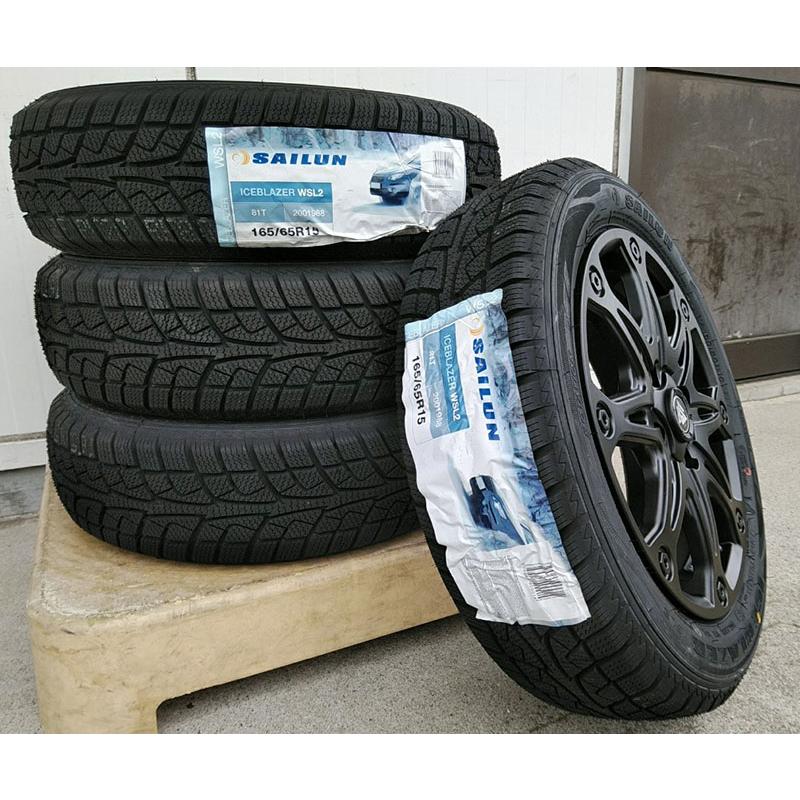 即納 スタッドレス タフト タイヤホイールセット SAILUN WSL2 165/65R15 15インチ MUD-X｜wat｜03