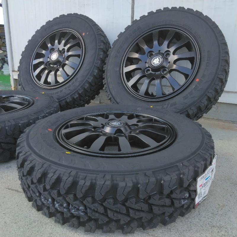 GEOLANDAR 新品 軽トラ 軽バン サマータイヤ ホイール4本セット 145