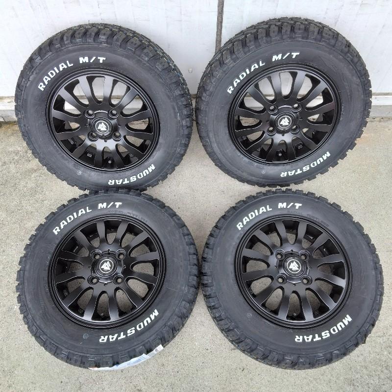 145/80R12 80/78N LT ハイゼット アクティ アトレークリッパー キャリイ 12インチ タイヤホイールセット MUDSTAR Radial MT ホワイトレター MUD-Xii｜wat｜10