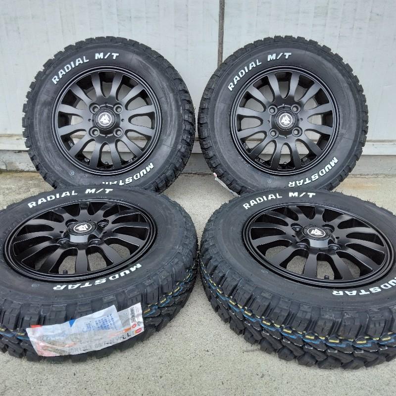 alleinganger145／80R12 80／78N LTホイール付き MUDSTAR 車検対応 ハイゼット アクティ アトレークリッパー キャリイ