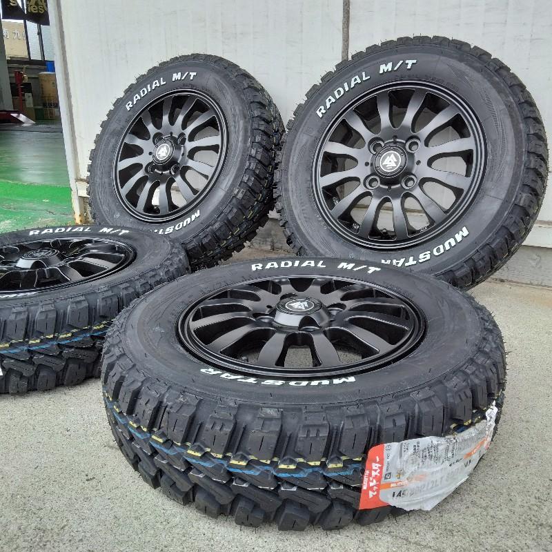 MUDSTAR 軽トラ 軽バン 新品 タイヤ ホイール 4本セット 145/80R12