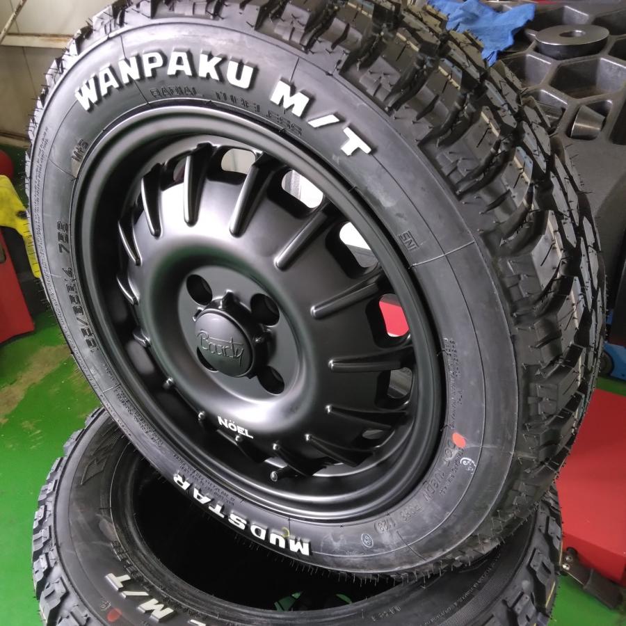 軽トラ 軽バン ハイゼット エヴリィ アトレー MUDSTAR WANPAKU MT 155/65R14 14インチ タイヤホイールセット ホワイトレター NOEL ノエル｜wat｜08