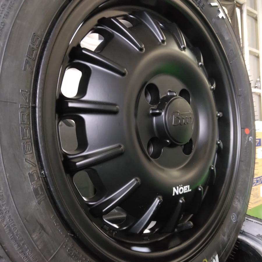 軽トラ 軽バン ハイゼット エヴリィ アトレー MUDSTAR WANPAKU MT 155/65R14 14インチ タイヤホイールセット ホワイトレター NOEL ノエル｜wat｜10