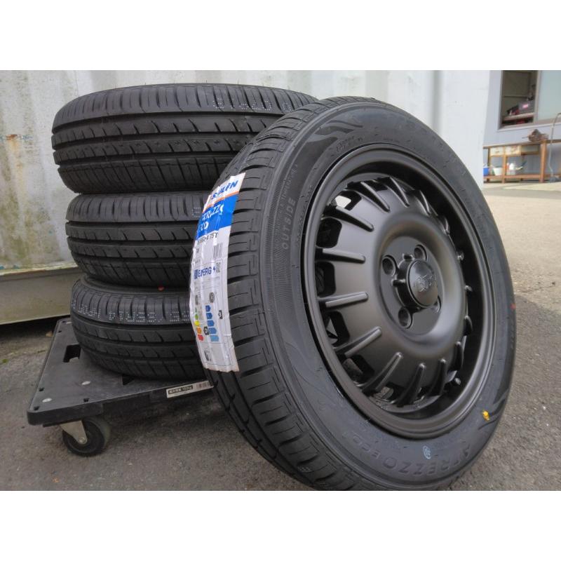 新品4本 155/65R14 SAILUN ATREZZO ECO 夏タイヤホイールセット 14インチ NOEL NBOX タント ムーヴ スペーシア ルークスの画像