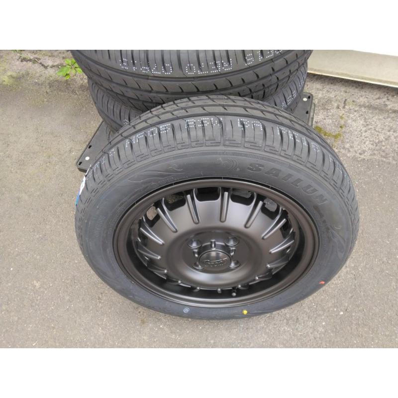 新品4本 155/65R14 SAILUN ATREZZO ECO 夏タイヤホイールセット 14インチ NOEL NBOX タント ムーヴ スペーシア ルークスの画像