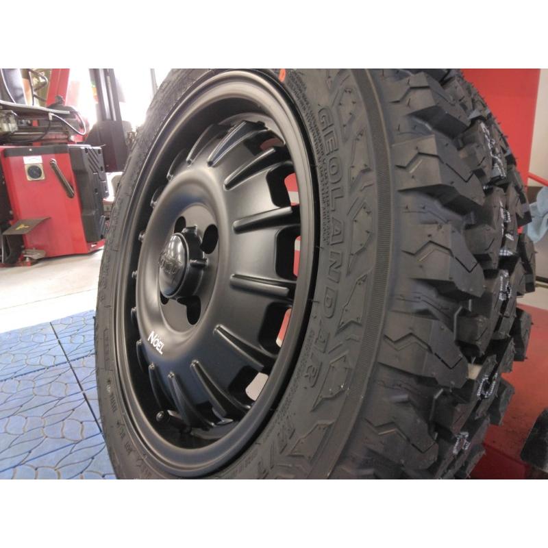 新品 4本 ハイゼットジャンボ アトレー エブリィ 14インチ タイヤホイール Noel ヨコハマタイヤ ジオランダー MT G003 165/65R14_4