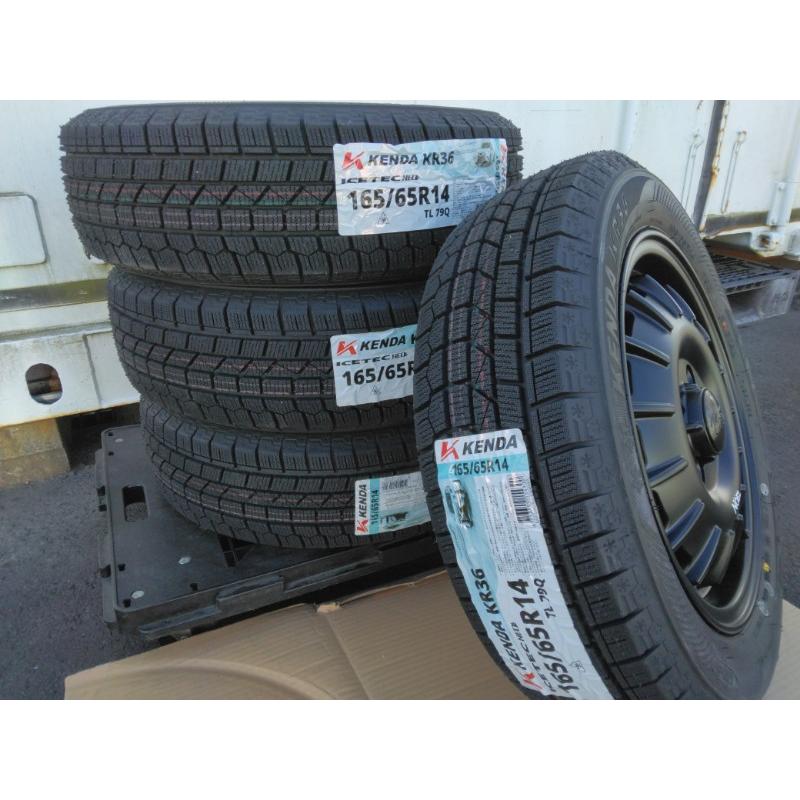 Kenda KR36 14インチスタッドレスタイヤ4本セット 激安 ◇4本セット 155/55R14 69Q 2025年製 スタッドレスタイヤ KENDA