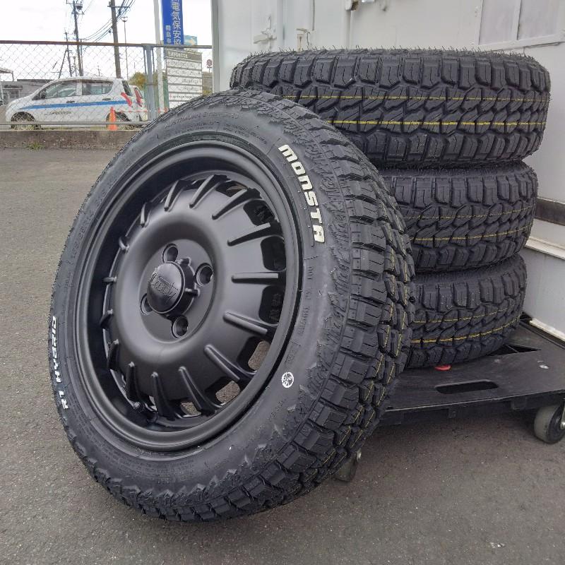 MONSTA TYRES 新品 N-BOX タント スペーシア サマータイヤ ホイール4本
