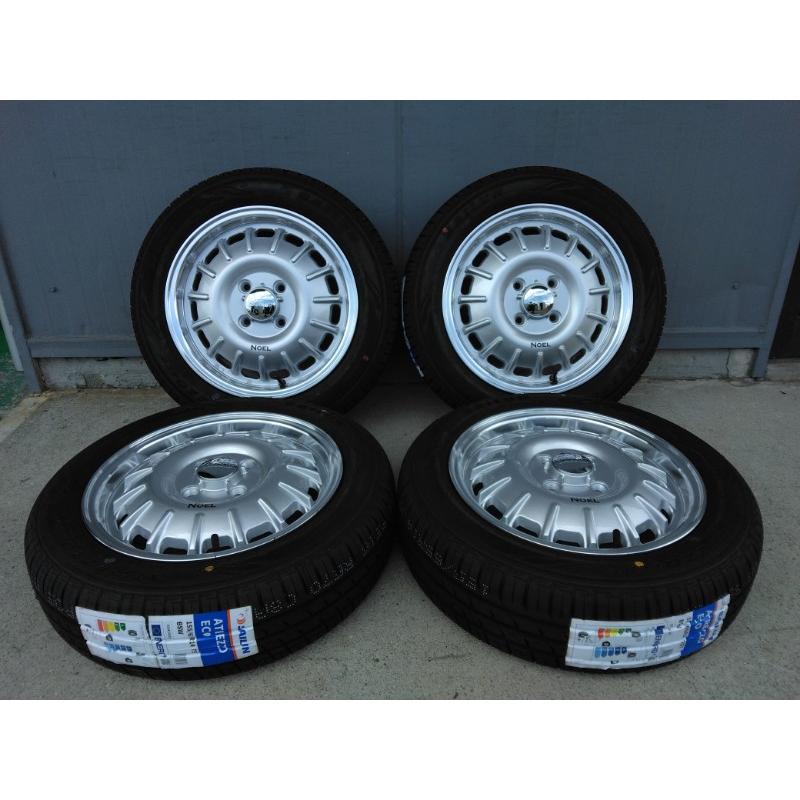 新品4本 NBOX タント ムーヴ スペーシア ルークス 155/65R14 SAILUN ECO 夏タイヤ ホイールセット 14インチ NOELの画像