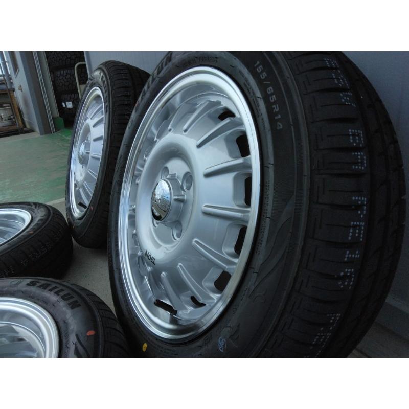 新品4本 NBOX タント ムーヴ スペーシア ルークス 155/65R14 SAILUN ECO 夏タイヤ ホイールセット 14インチ NOELの画像