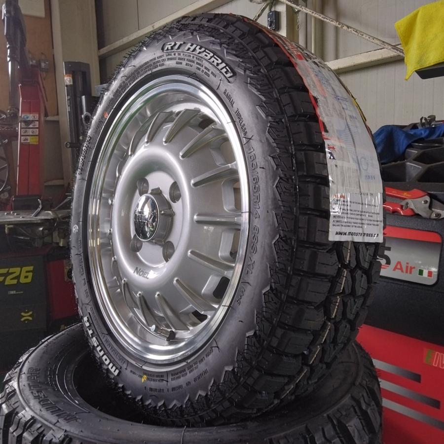 MONSTA TYRES 軽自動車 夏タイヤホイールセット 新品 4本セット 155