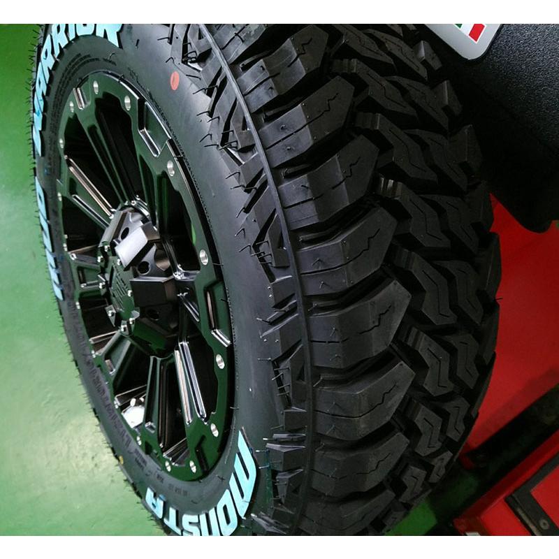 デリカD5 D5 サマータイヤ ホイールセット 新品 4本セット モンスタ マッドウォーリア 215/70R16 235/70R16 ホワイトレター 16インチ DeathRock｜wat｜05