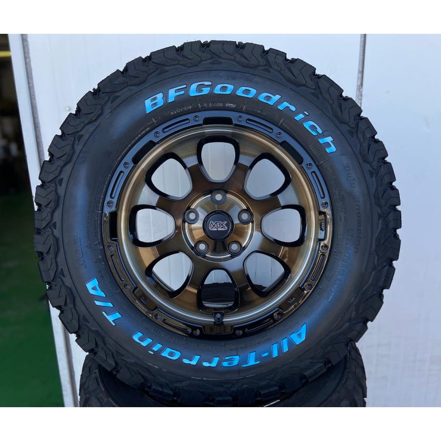 DAYTONA ブラック/赤 青ライン 16x7J 5-114.3 BF Goodrich All Terrain T/A KO2 225/70R16 デリカD5 アウトランダー T31エクストレイル CX5 BFグッドリッチ デリカ D5 エクストレイル CHR クロスロード